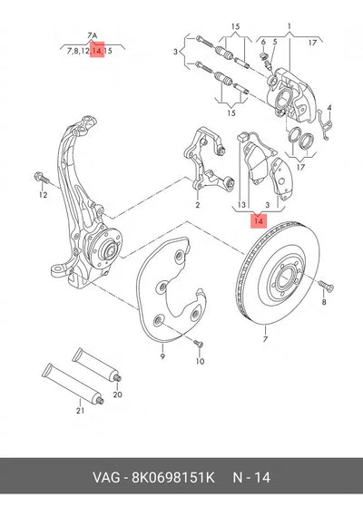 Balatas Frenos Delanteros Audi A4 A5 A6 A7 Q5