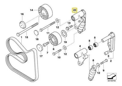 Tensor Banda Accesorios Bmw 320 325 330 X3 X5 98-05