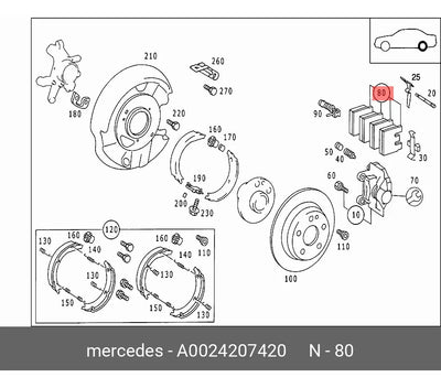 Balata Pastilla Freno Mercedes C200 C230 W203 2002 A 2005