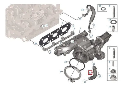 Tubo Alimentacion Aceite Mini Cooper B38 2014 Al 2018