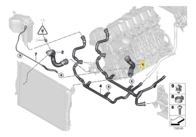Manguera Radiador Superior Bmw 325i 330i E90 2004 2006 2011
