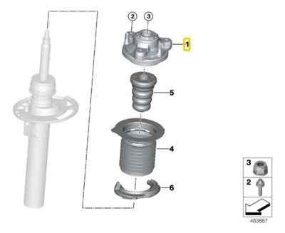 Base Amortiguador Suspension Delantera Bmw X4 2019-2022