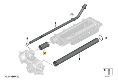 Tubo De Agua Recto Bmw N62 N62n X5 2001 Al 2012