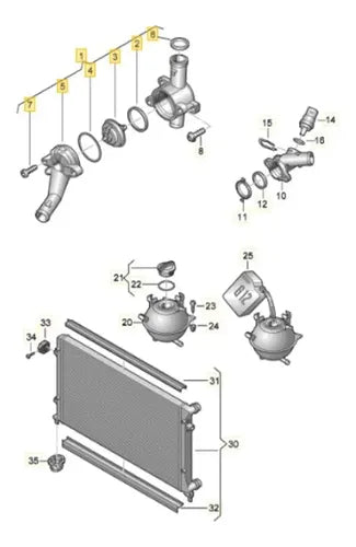 Toma Agua C/termostato Vw Bora Nb Passat Mk6 2.5 07k121115c