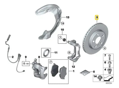 Disco Delantero Freno 307mm Mini Countryman 2016-2022 F60