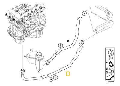 Manguera Radiador Calentador Bmw N52n 325i 06-12 330i 06-07