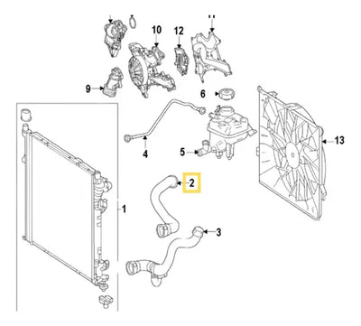 Manguera Superio Radiador Mercedes Ml350 Ml400 Gle450 Gle500