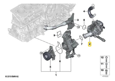 Termostato Bmw 140 240 340 440 540 640 740 X3 X4 B58 2017-20