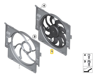 Motoventilador Enfriamiento Motor 400w Bmw 528i 2012-2016