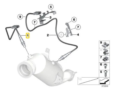 Sensor Oxigeno 5 P Bmw 135i 235i 535i 740i X4 X5 X6