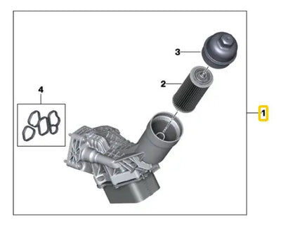 Enfriador C/ Toma Aceite Motor Bmw 520i 530i 2017 Al 2022