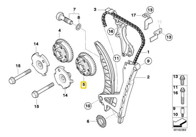 Engrane Árbol De Levas Admisión Bmw 120i 2008-2012 2.0 4 Cil
