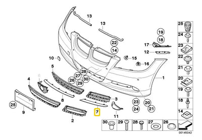 Par Molduras Rejilla Lateral Delantera Bmw E90 325 335 06-12