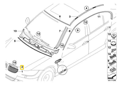 Molduras Cromadas En Cofre Bmw 325 330 335 M3 2006 Al 2012
