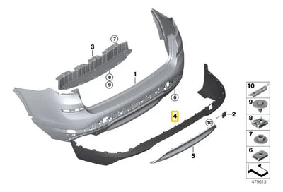 Spoiler Lip Faldon Bmw X3 F25 2011 A 2017 Trasero