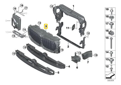 Rejilla Delantera Bmw X5 G05 2019 2020 2021 2022 2023 2024