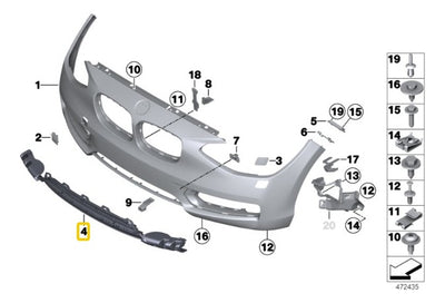 Parrilla Inferior Delantero Bmw F20 118i 120 125i 135i M140