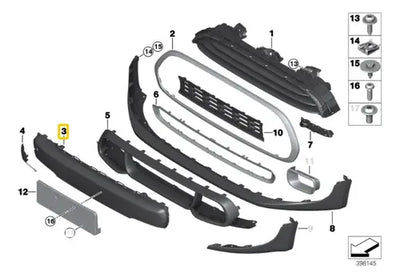 Moldura Defensa Delantera Cooper De 2014 A 2020