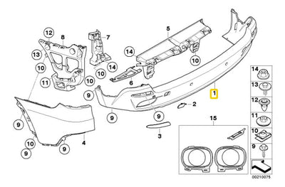 Defensa Trasera Bmw X5 2007 2008 2009 2010