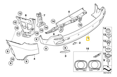 Defensa Trasera Bmw X5 2007 2008 2009 2010 E70