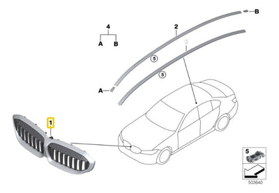 Parrilla Delantera Cromado Bmw Serie 3 G20 320i 330i