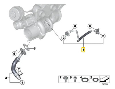 Tuberia De Alimentacion Aceite Bmw 320i 2012-2018