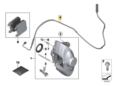 Sensor Freno Balata Tras Bmw 118i 2011 2012 2013 2014 2015