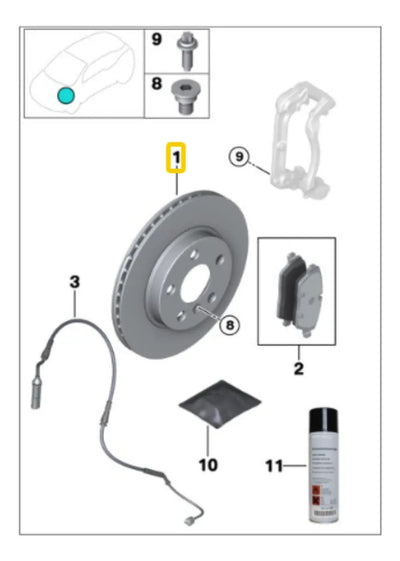 Disco Freno Del 294mm Mini Cooper F55 F56 F57 2013-2022