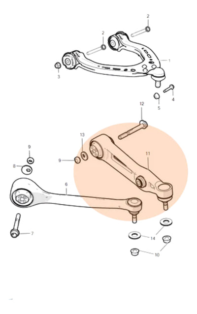 Brazos Inferior Suspension Delanteras Tesla S / X 2016-2025