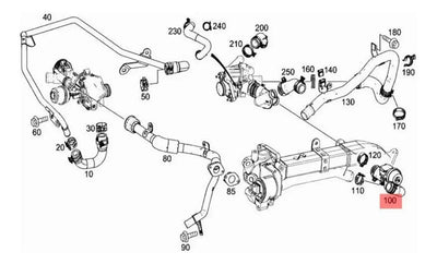 Valvula Control Agua Motor Mercedes Cla180 Cla200 Cla250