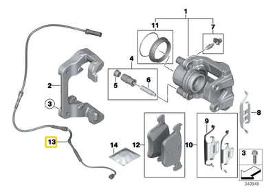 Sensor Balatas Frenos Delanteros Bmw 320i 2013 Al 2017