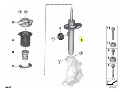 Amortiguador Suspension Delantero Bmw  318i 320i 330i 19-25