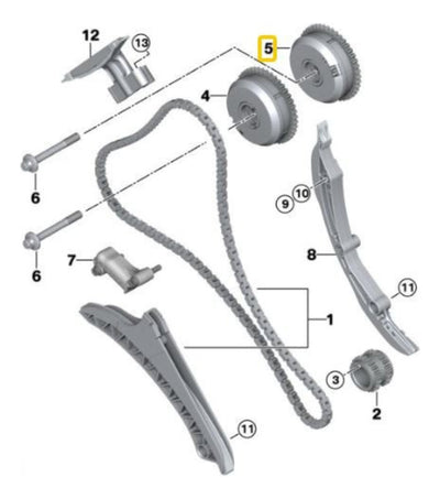 Engrane Arbol Levas Admision Motor Bmw X5 X6 550i 750i 4.4 L