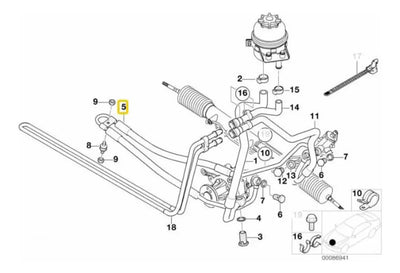 Manguera De Dirección Hidráulica Bmw X5 2001 Al 2002