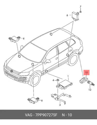 Sensor Presión Neumáticos Audi A4 A6 A8