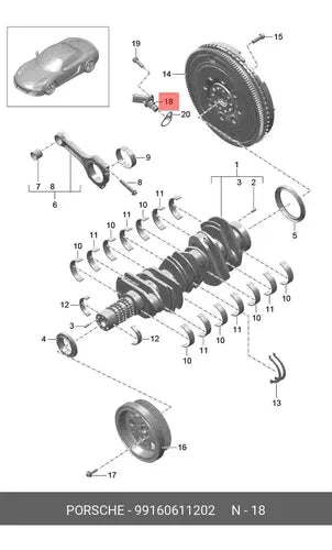 Sensor De Cigüeñal Porsche 911 Cayman 718 Cayman Boxster