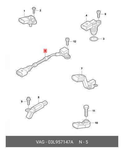 Sensor Arbol Levas Audi A1 A3 A4 Vw Beetle Golf Jetta Passat