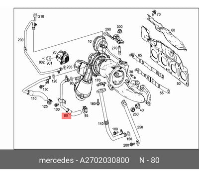 Manguera Turbo Radiador Motor Mercedes Cla250 Gla250  Gla45