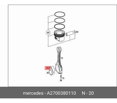 Metales De Biela Mb Cla 200 2014 Al 2019 1.6 L