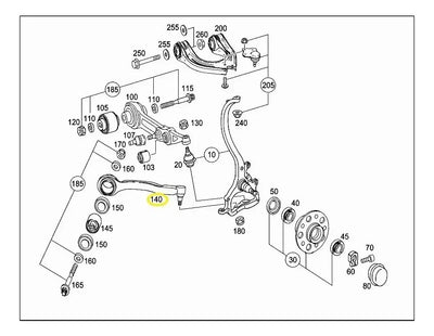 Brazo Inferior Delantera Mercedes E500 Cls350 Sl500 E63
