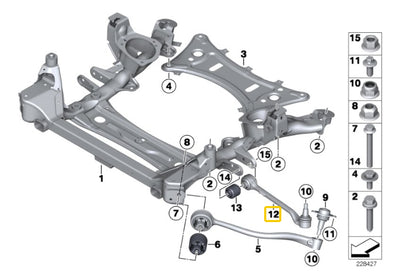 Brazo Recto Inferior Delantero Bmw X3 2011 Al 2017