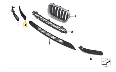 Parrilla Rejilla Ventilacion Delantera Bmw F25 X3 2011-2017