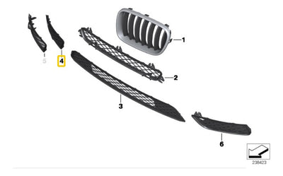 Parrilla Rejilla Ventilacion Delantera Bmw F25 X3 2011-2017