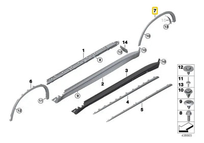 Moldura Arco Trasero Bmw F15 X5 2014 2015 2016 2017 2018