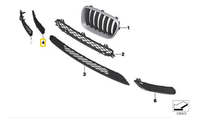 Parrilla Rejilla Ventilacion Delantera Bmw X3 2011 Al 2017