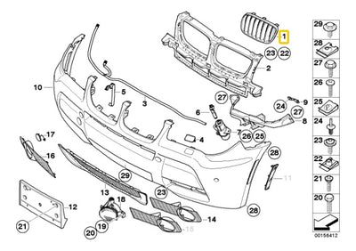 Parrilla Delantera Bmw X3 E83 2004 Al 2010
