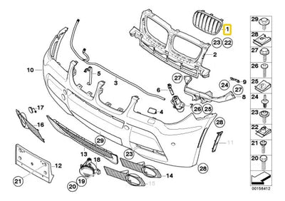 Parrilla Delantera Bmw X3 E83 2004 Al 2010