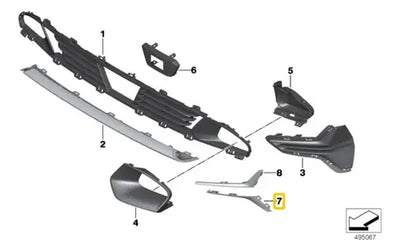 Moldura Rejilla Delantera Inferior Bmw G20 320i 330i 19-24