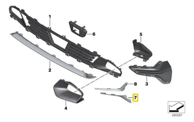 Moldura Rejilla Inferior Delantera Bmw G20 Serie 3 2019-2024