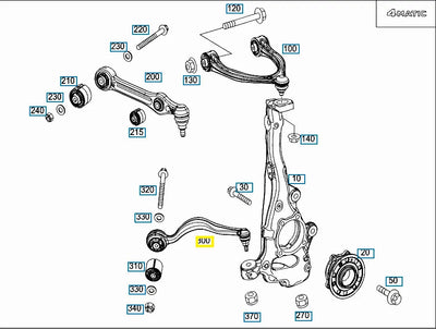 Brazo Inferior Delantera Mercedes Benz C250 Glc43 C300 C350